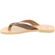 Man flip flops in dark brown nubuck handmade in Greece