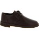 Chaussures basses en cuir marron foncé avec doublure en agneau