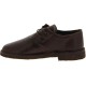 Chaussures basses en cuir marron foncé avec doublure en agneau