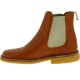 Chelsea boots Damen Lederbraun und Naturkautschuk Sohle