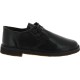 Chaussures basses femme en cuir noir artisanales avec doublure d'hiver