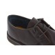 Chaussures basses en cuir marron foncé avec doublure en agneau