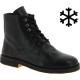 Men's black leather ankle boots handmade in Italy