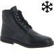 Bottines homme en cuir noir artisanales avec doublure d'hiver