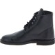 Bottines homme en cuir noir artisanales avec doublure d'hiver