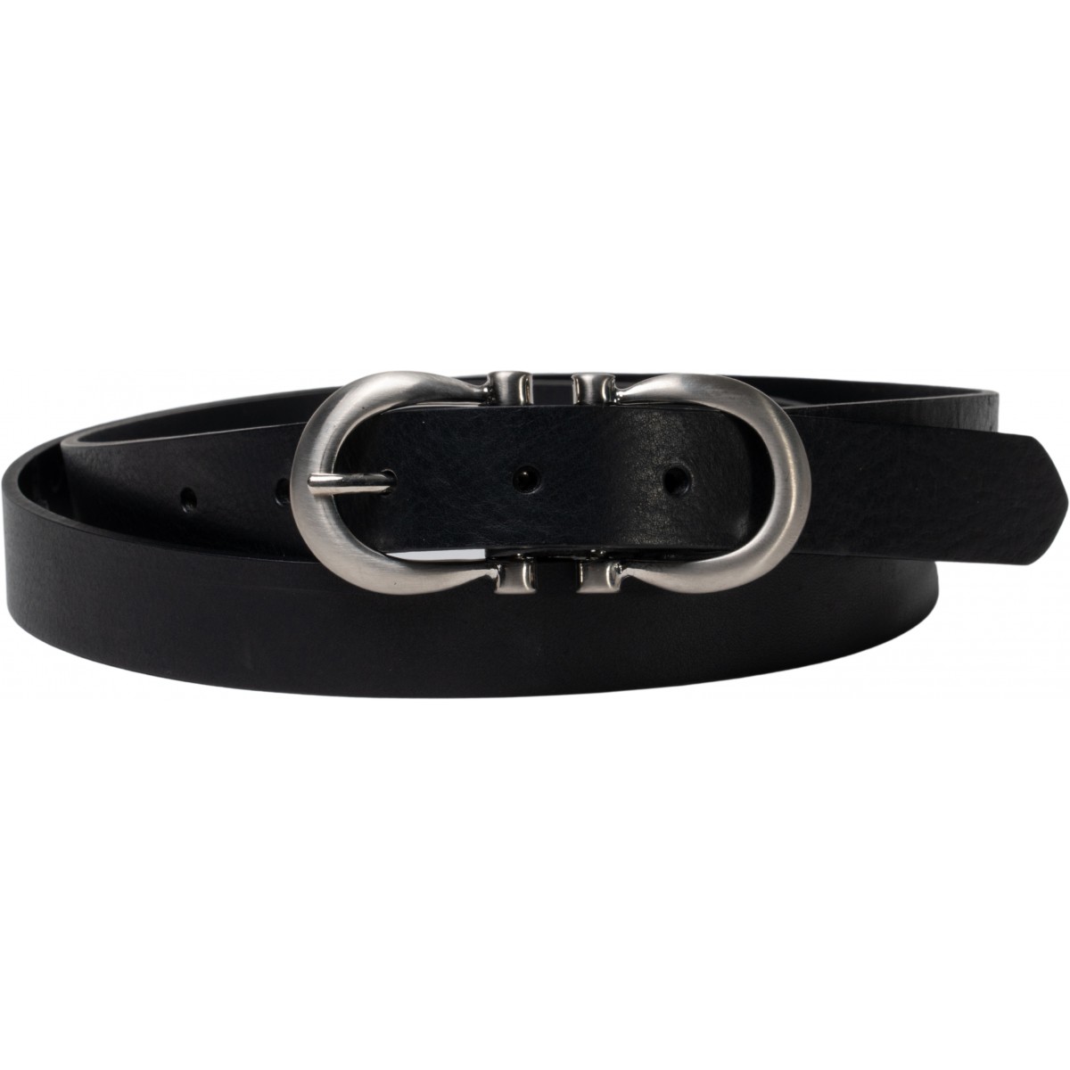 Handmade black leather belt with metal figure eight buckle | The ...
