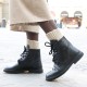 Men's black leather ankle boots handmade in Italy