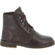 Women's dark brown leather ankle boots with winter lining