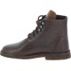 Women's dark brown leather ankle boots with winter lining