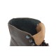 Women's dark brown leather ankle boots with winter lining