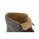 Women's dark brown leather ankle boots with winter lining