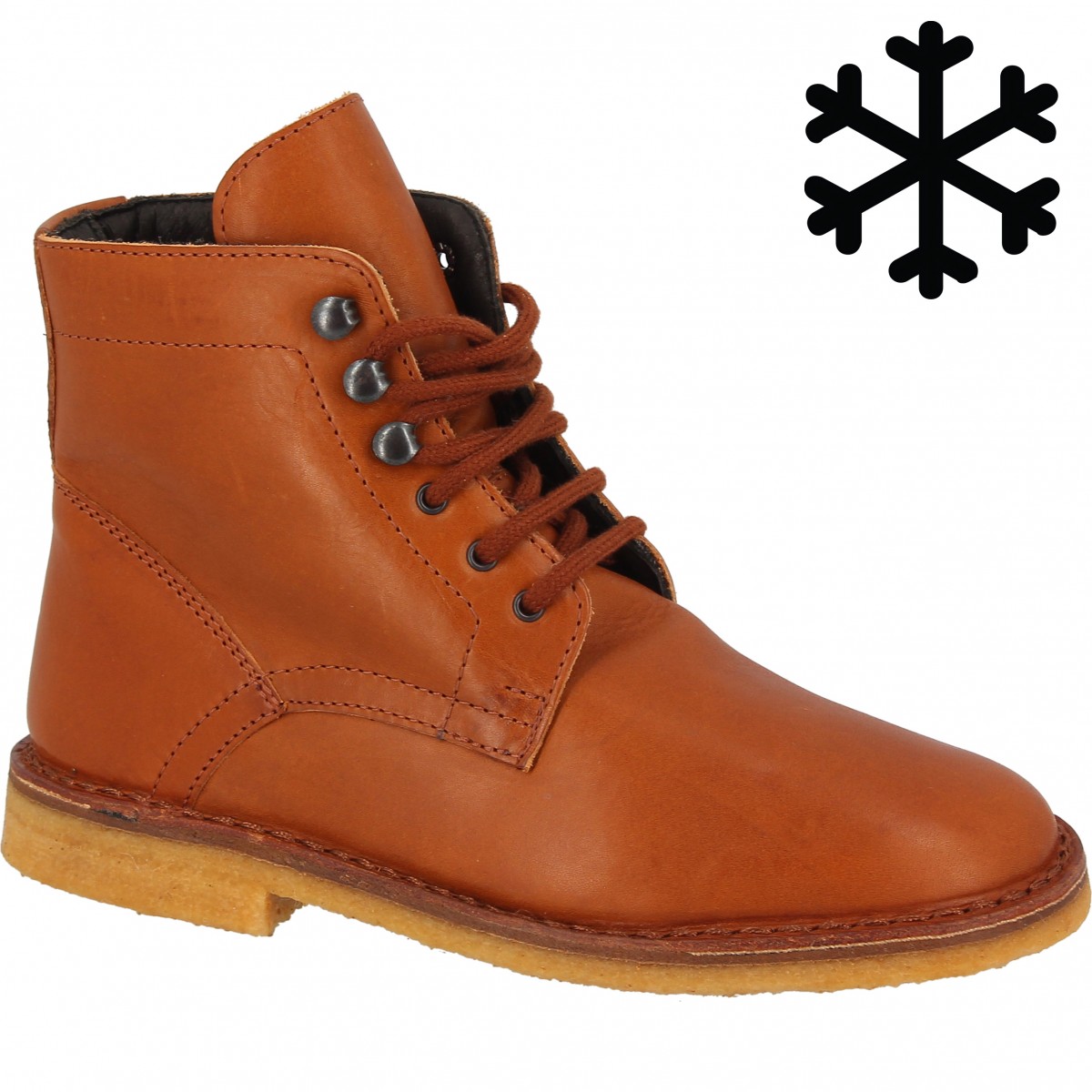 Men's tan leather ankle boots with winter lining | The leather craftsmen