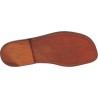 Men's leather slides sandals in dark brown leather handmade